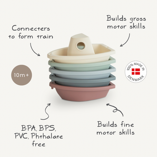 Mushie Bath Boats Toy