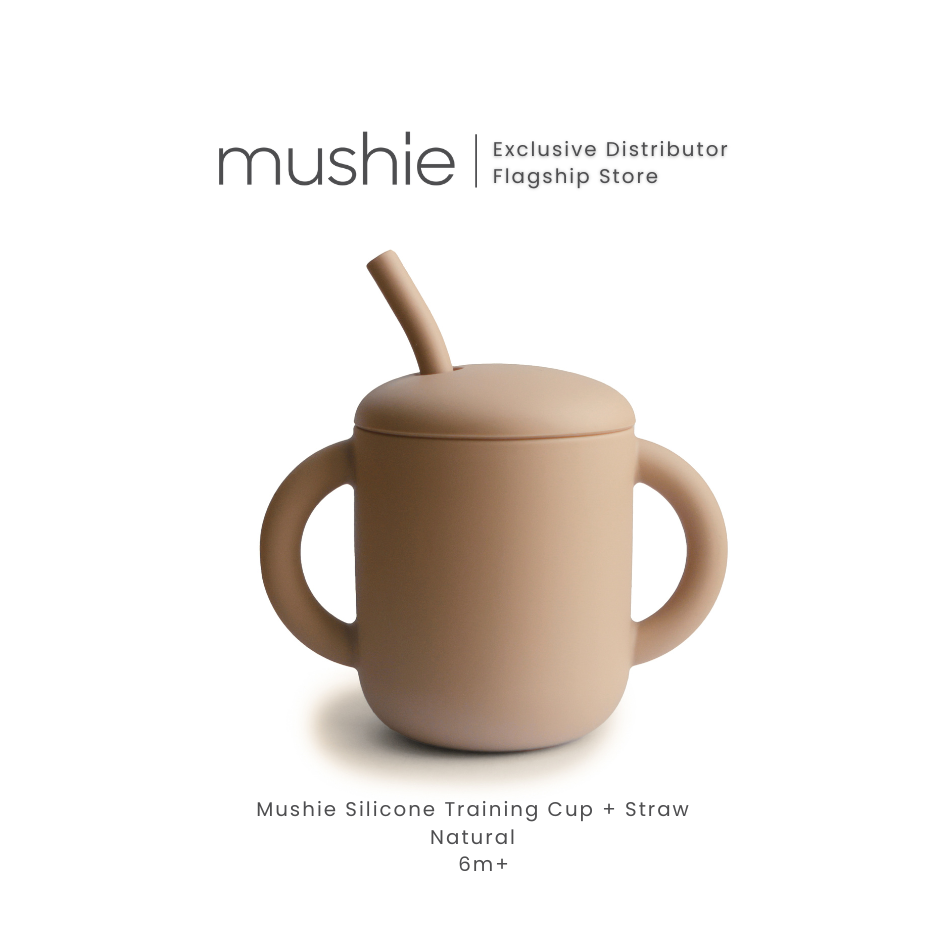 MUSHIE Silicone Training Cup + Straw