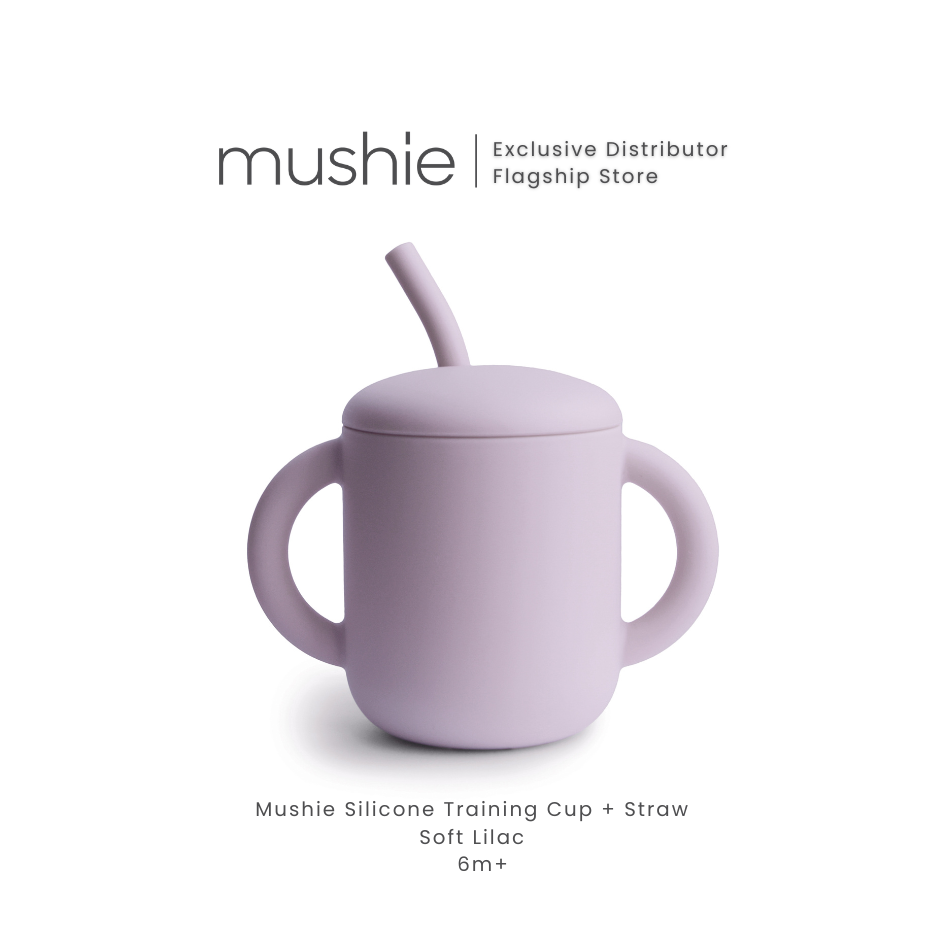 MUSHIE Silicone Training Cup + Straw