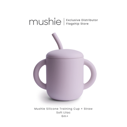 MUSHIE Silicone Training Cup + Straw