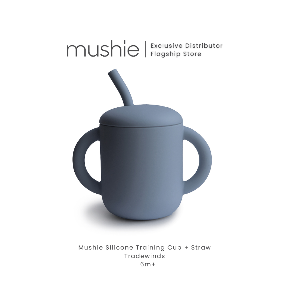 MUSHIE Silicone Training Cup + Straw