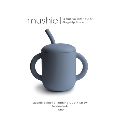 MUSHIE Silicone Training Cup + Straw
