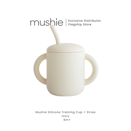 MUSHIE Silicone Training Cup + Straw
