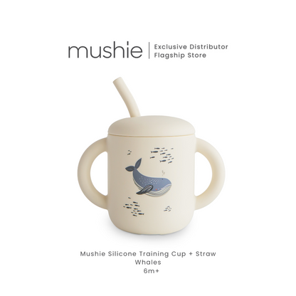 MUSHIE Silicone Training Cup + Straw