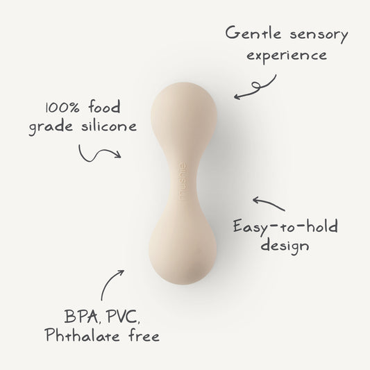 MUSHIE Silicone Baby Rattle Toy