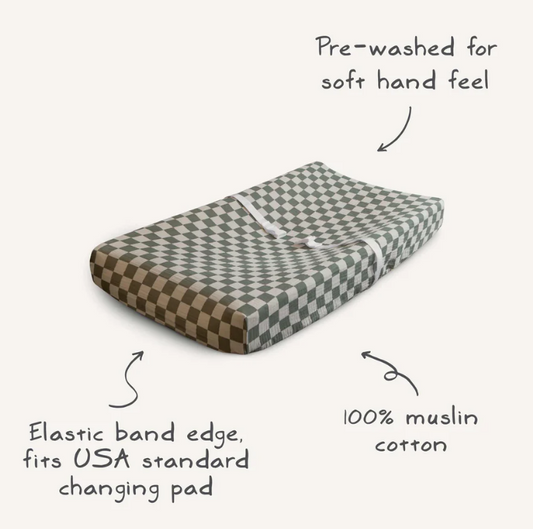 MUSHIE Extra Soft Muslin Changing Pad Cover