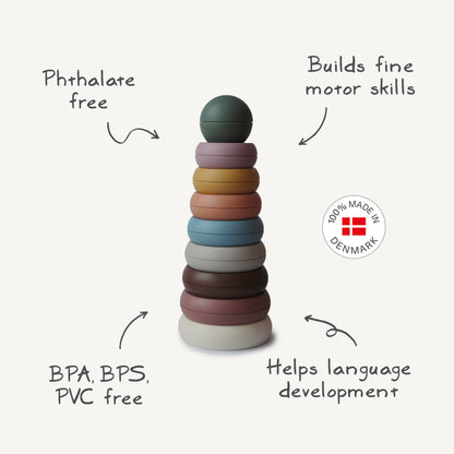 MUSHIE Stacking Rings Ringtower Toy