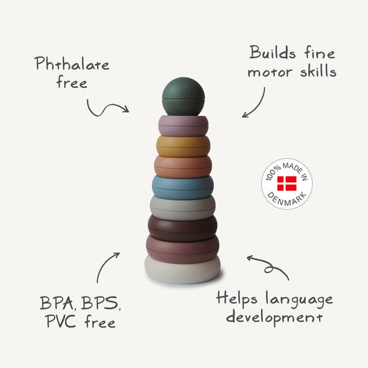 MUSHIE Stacking Rings Ringtower Toy