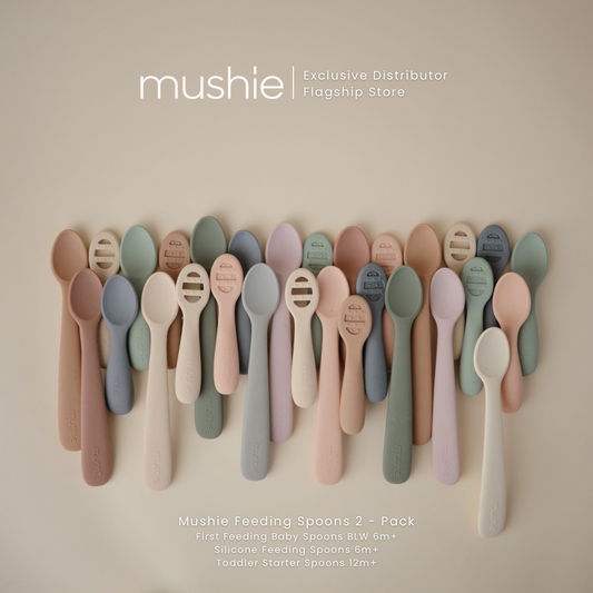 MUSHIE Silicone Feeding Spoons 2-Pack