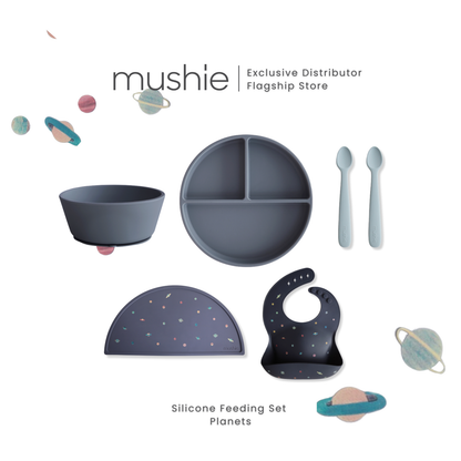 Mushie Silicone Feeding Set for First Feeders