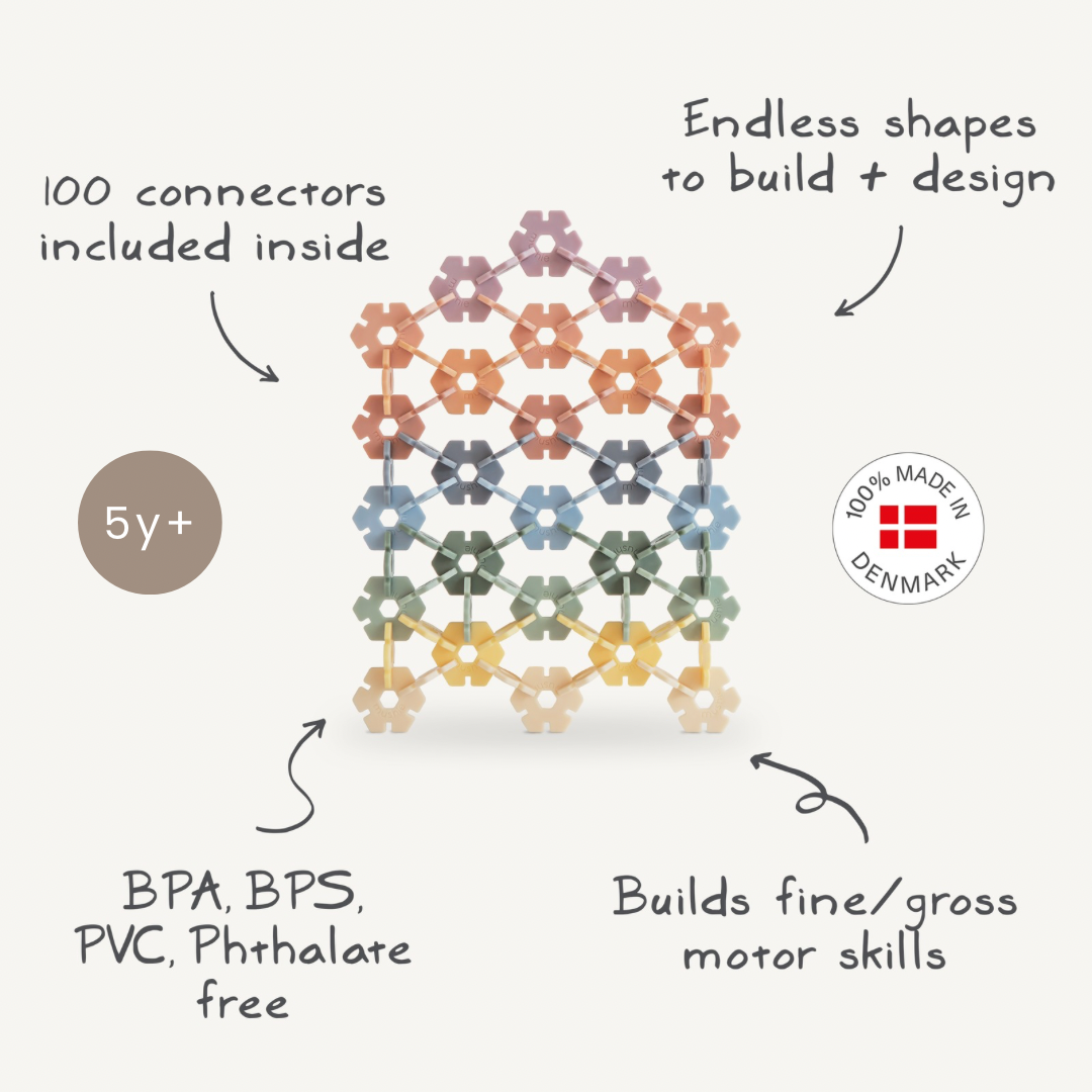 MUSHIE HEX Connect Building Toy Set