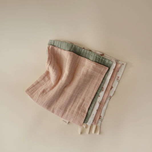 MUSHIE Muslin Cotton Washcloth 5-Pack