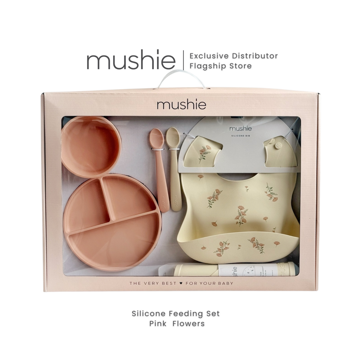 Mushie Silicone Feeding Set for First Feeders