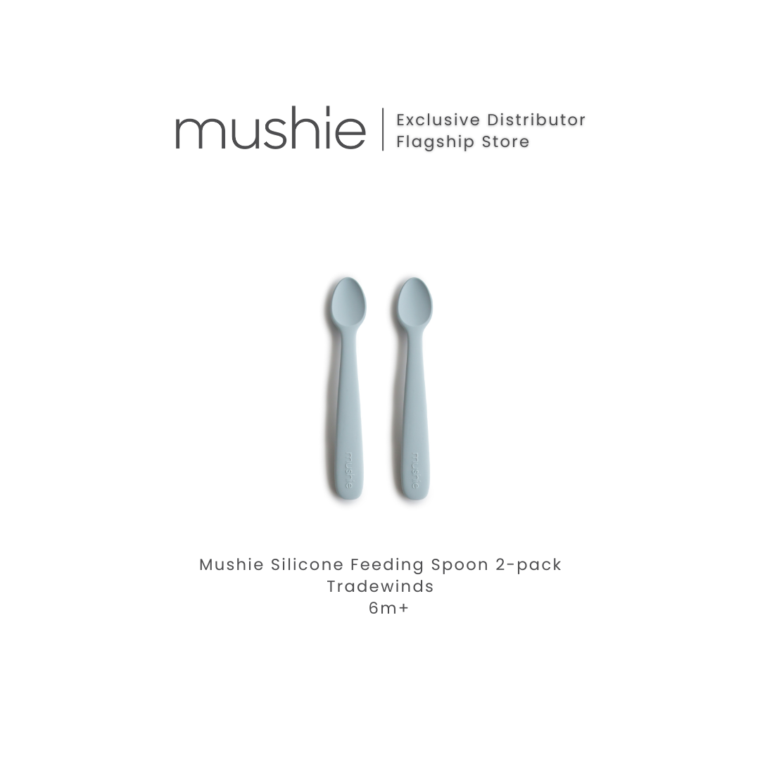 MUSHIE Silicone Feeding Spoons 2-Pack