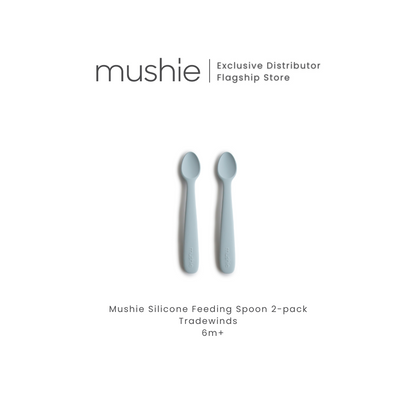 MUSHIE Silicone Feeding Spoons 2-Pack