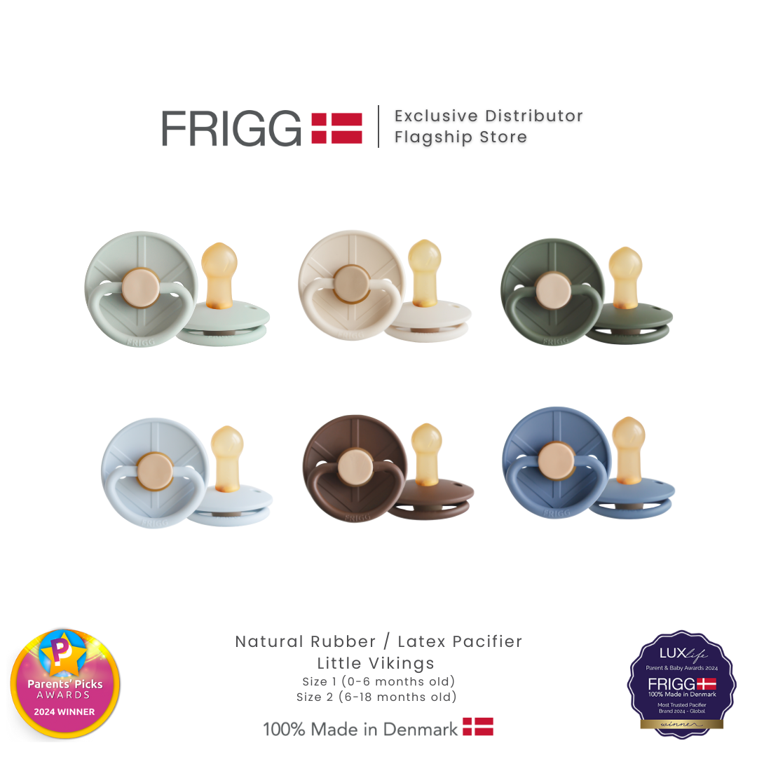 FRIGG Little Vikings Natural Rubber Latex Baby Pacifier (Single Pack)
