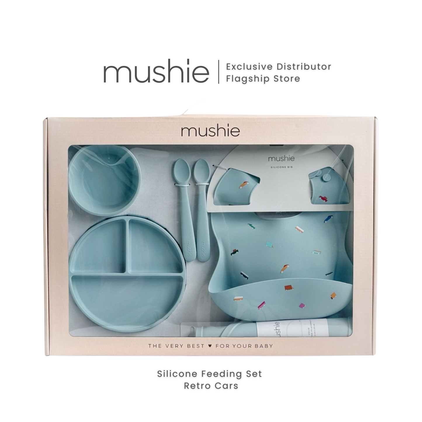 Mushie Silicone Feeding Set for First Feeders