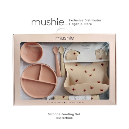 Mushie Silicone Feeding Set for First Feeders