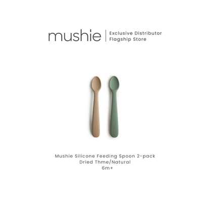 MUSHIE Silicone Feeding Spoons 2-Pack