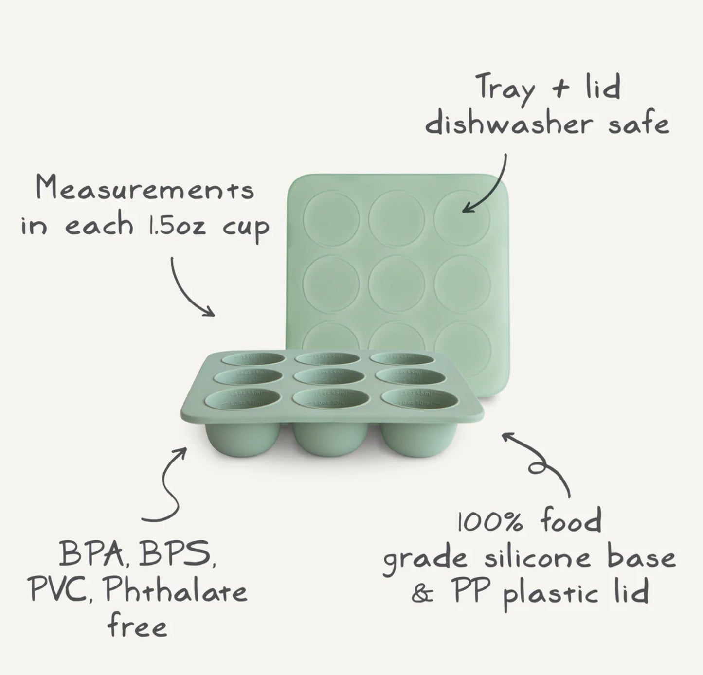 MUSHIE Baby Food Freezer Tray