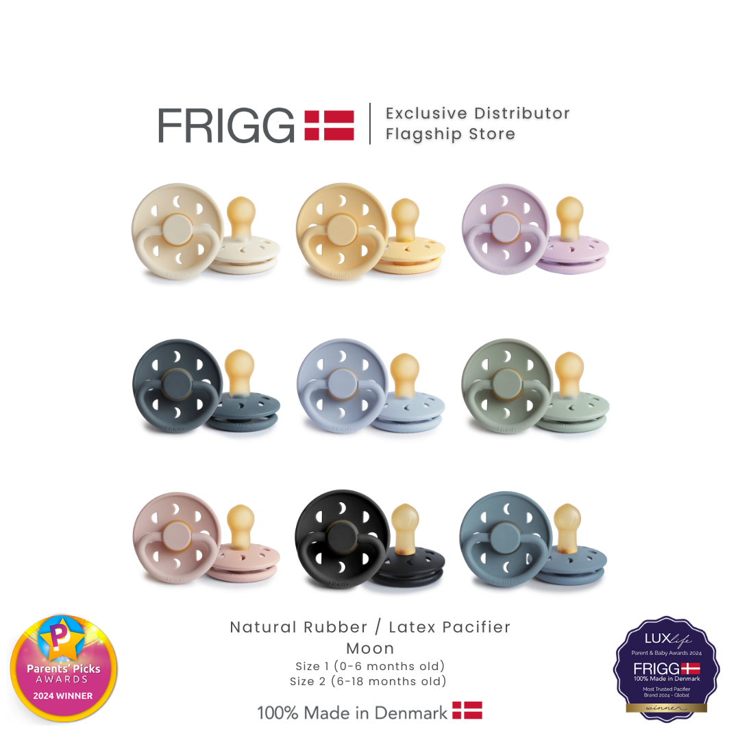 FRIGG Moon Natural Rubber Baby Pacifier (Single Pack)
