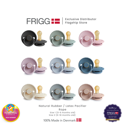 FRIGG Rope Natural Rubber Baby Pacifier (Single Pack)