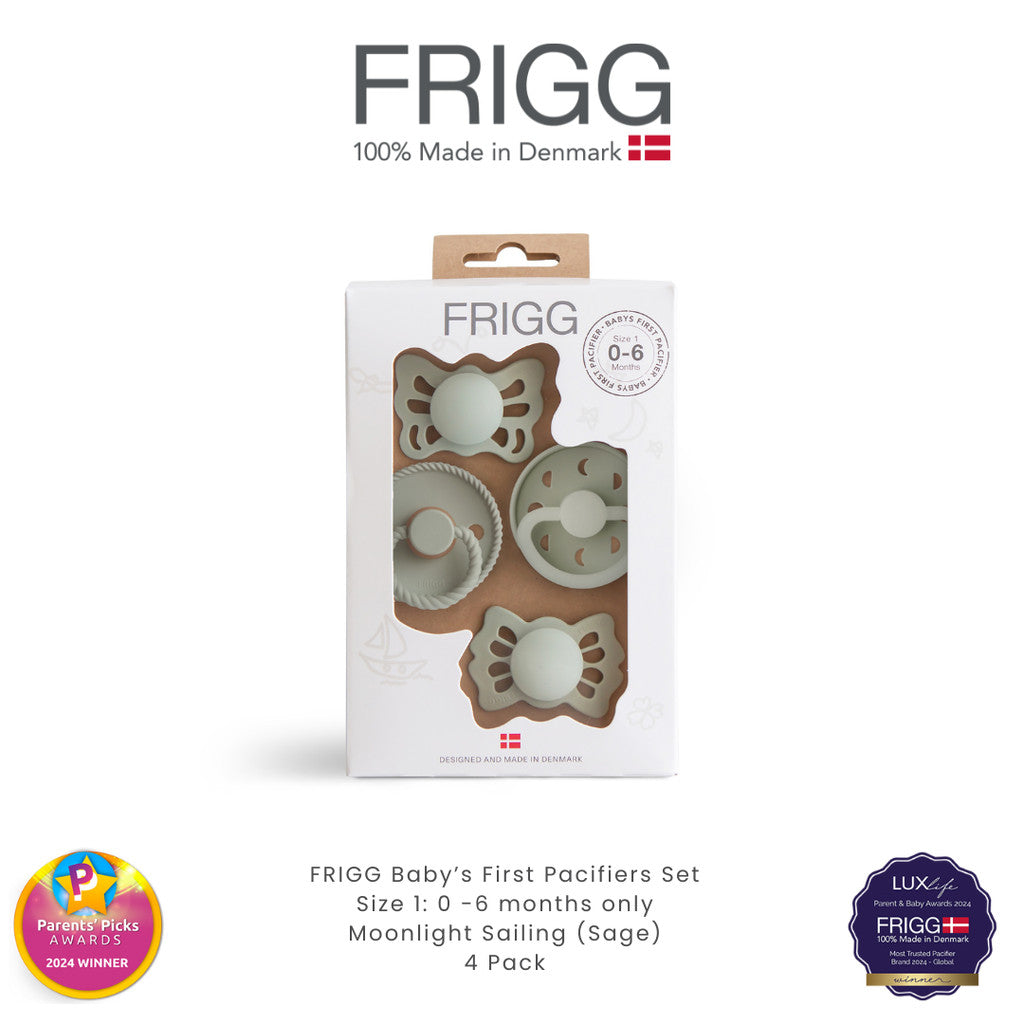 FRIGG Baby's First Pacifier Floral Heart 4-Pack