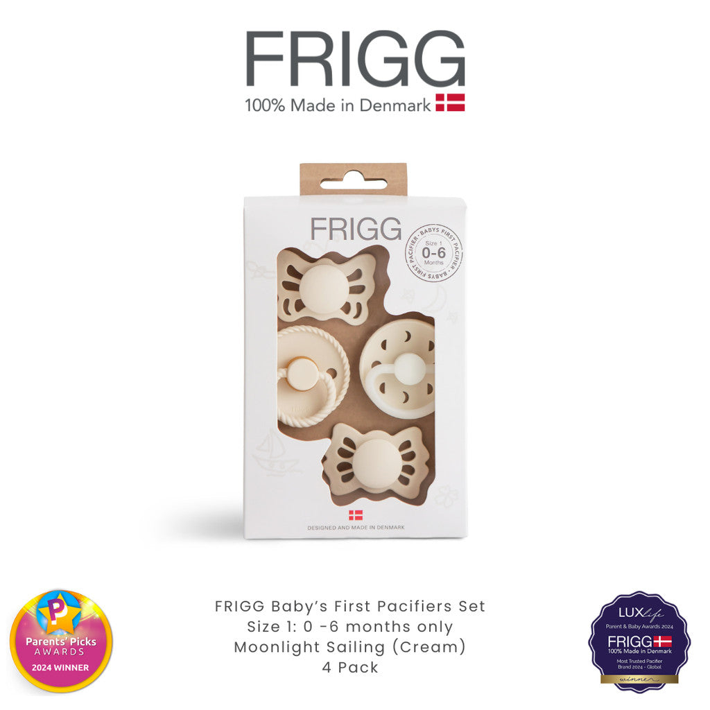 FRIGG Baby's First Pacifier Floral Heart 4-Pack