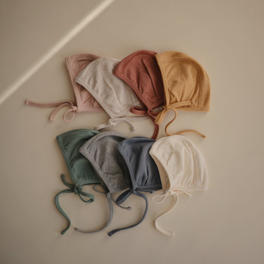 MUSHIE Clothing Ribbed Baby Bonnet