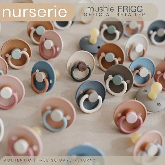 MUSHIE FRIGG Classic Colorblock Natural Rubber Baby Pacifier 1 pc