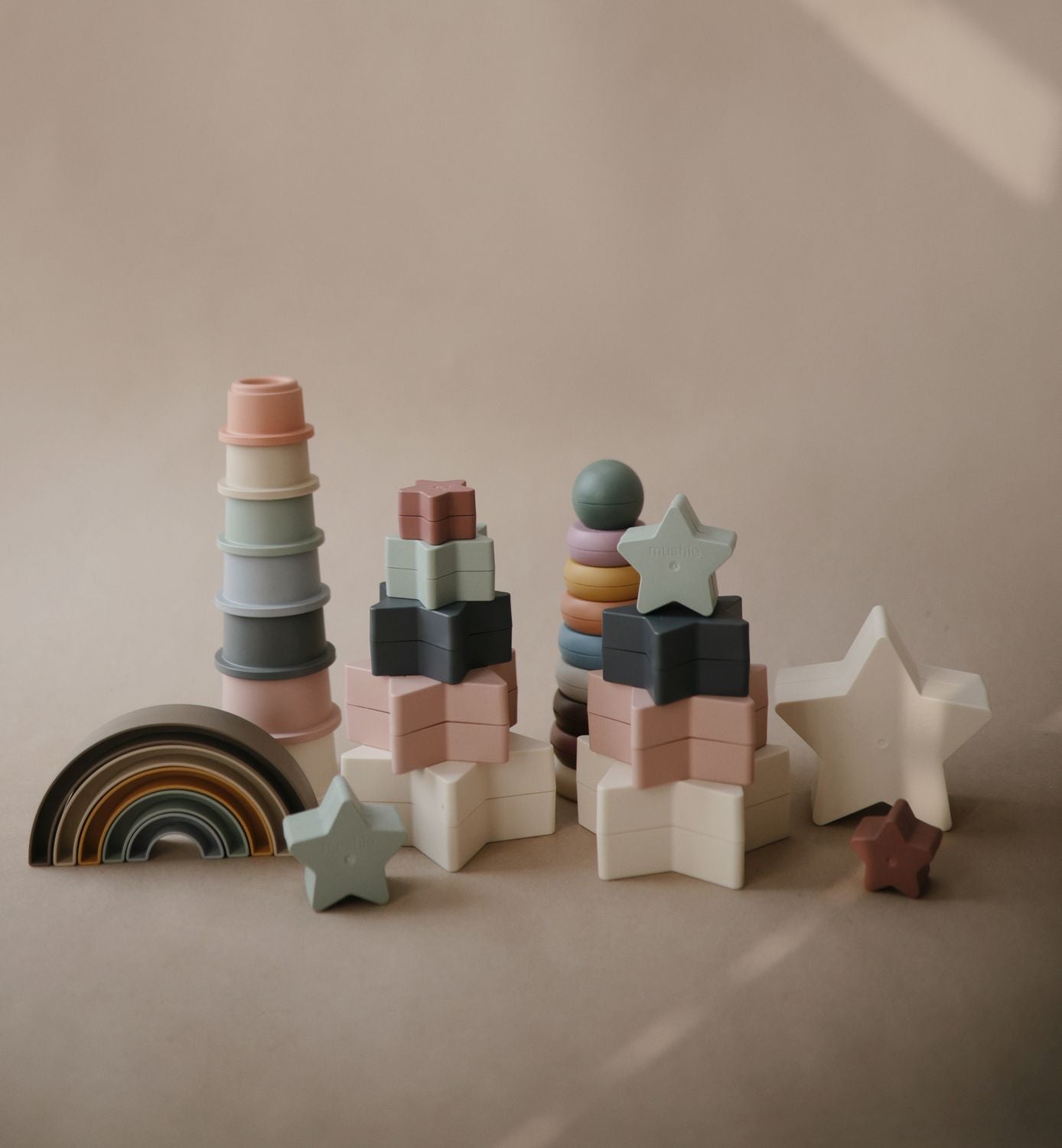 MUSHIE Rainbow Stacker Toy