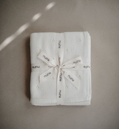 MUSHIE Knitted Baby Blanket