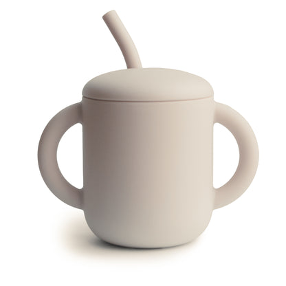 MUSHIE Silicone Training Cup + Straw