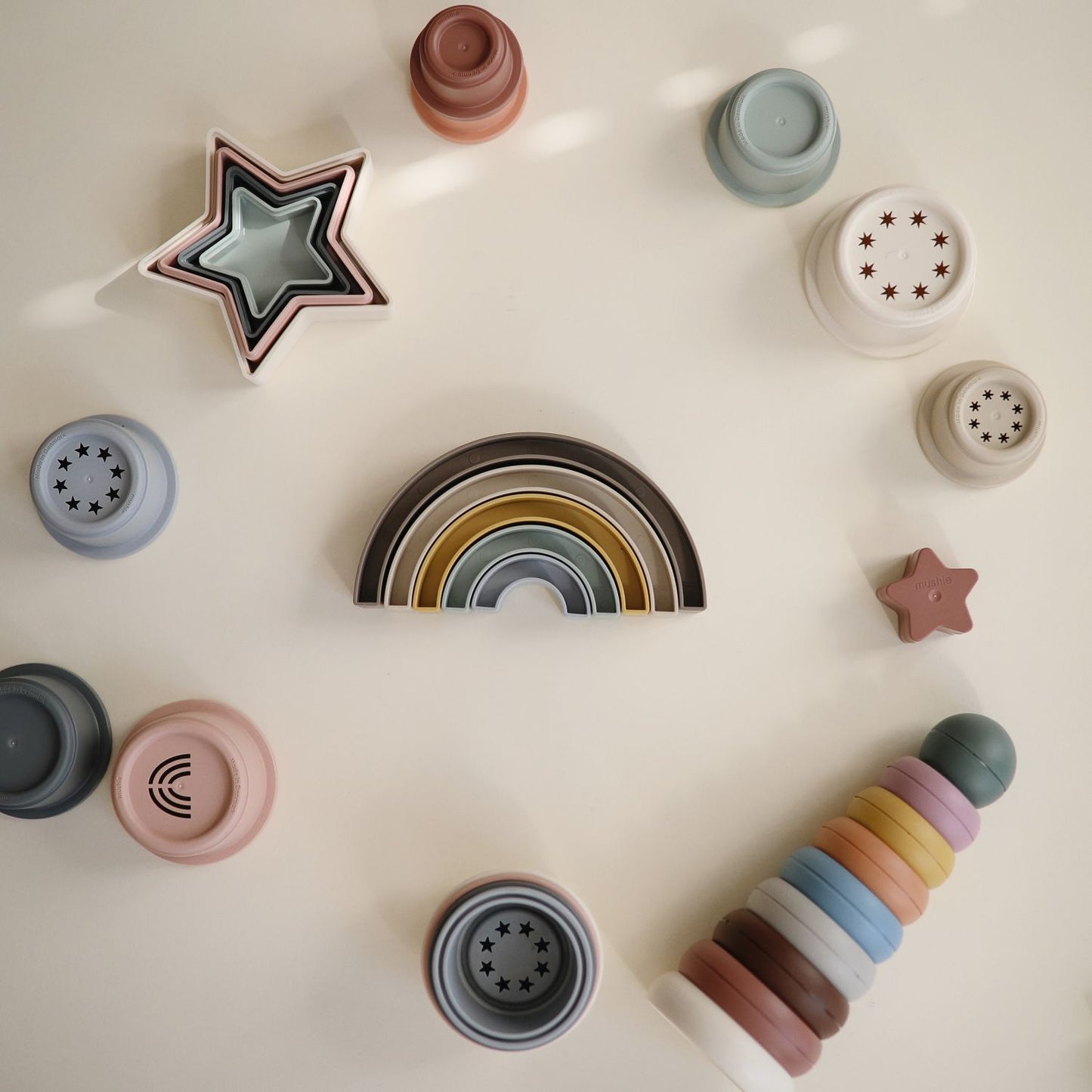 MUSHIE Rainbow Stacker Toy