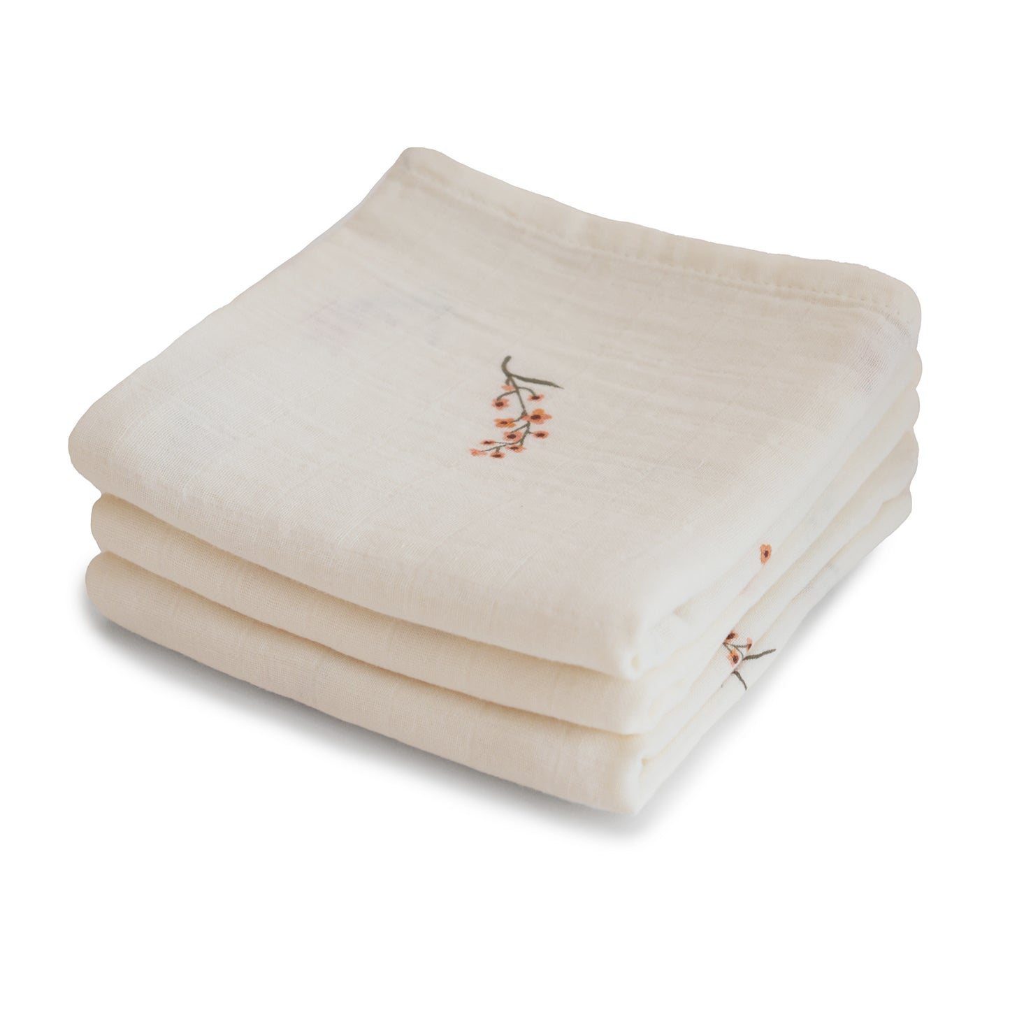 MUSHIE Organic Cotton Muslin Cloths 3-Pack