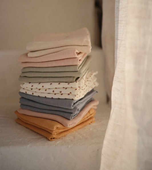 MUSHIE Organic Cotton Muslin Cloths 3-Pack