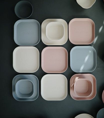 MUSHIE Square Dinnerware Plates, Set of 2