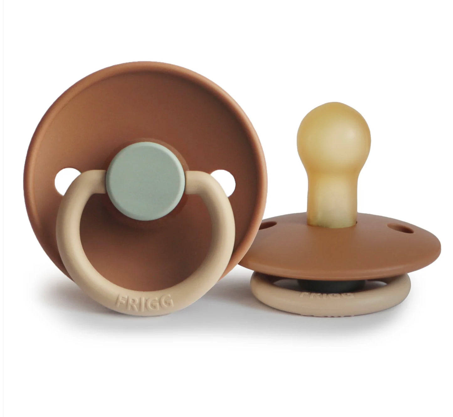 MUSHIE FRIGG Classic Colorblock Natural Rubber Baby Pacifier 1 pc