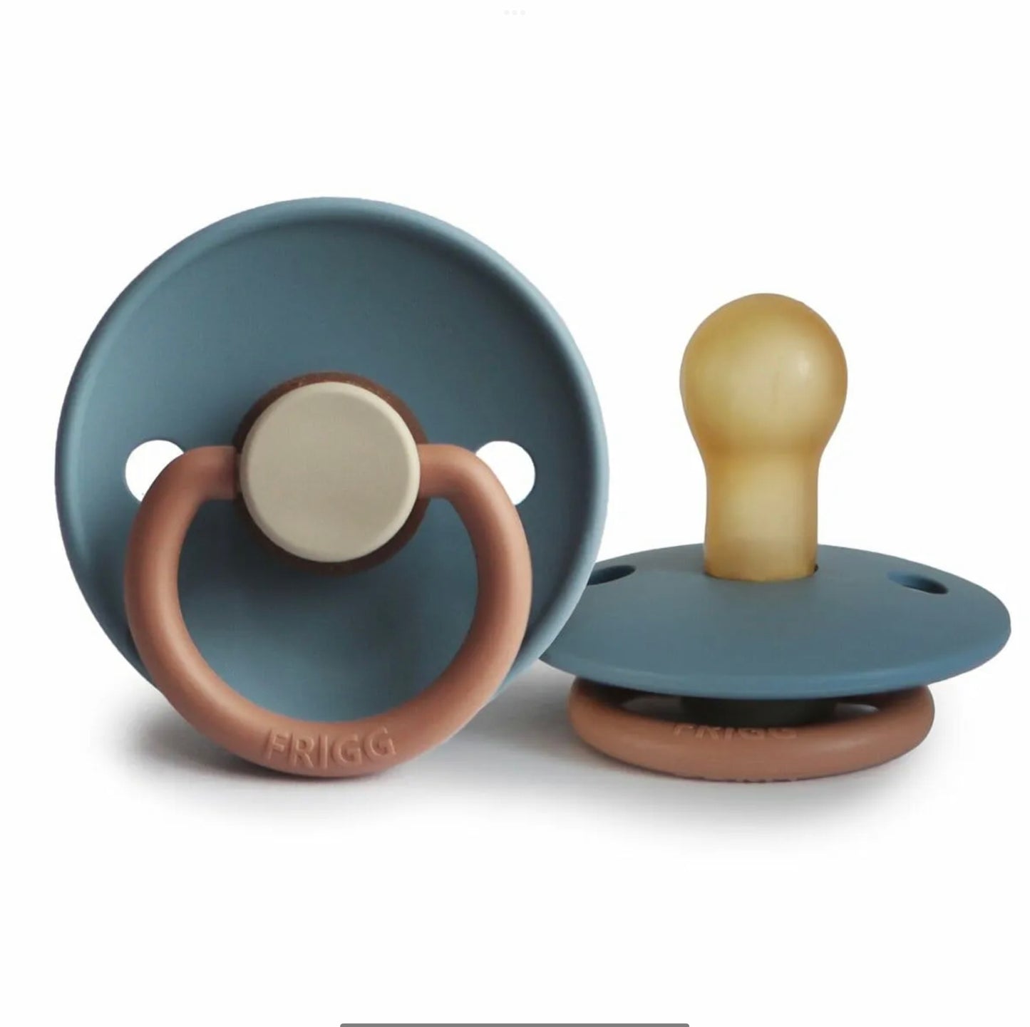 MUSHIE FRIGG Classic Colorblock Natural Rubber Baby Pacifier 1 pc