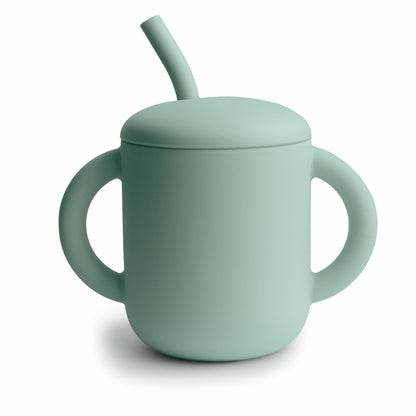 MUSHIE Silicone Training Cup + Straw