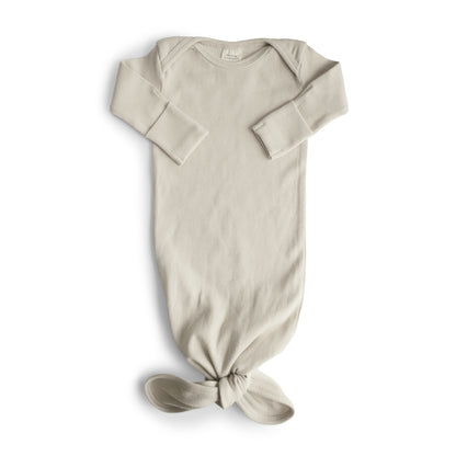 MUSHIE Clothing Ribbed Knotted Baby Gown