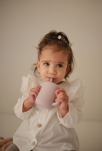 MUSHIE Silicone Training Cup + Straw