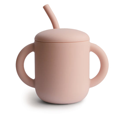 MUSHIE Silicone Training Cup + Straw