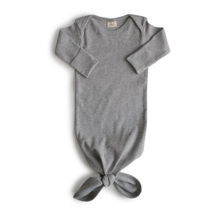 MUSHIE Clothing Ribbed Knotted Baby Gown