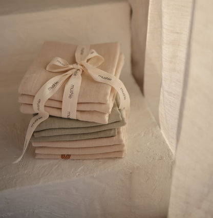 MUSHIE Organic Cotton Muslin Cloths 3-Pack