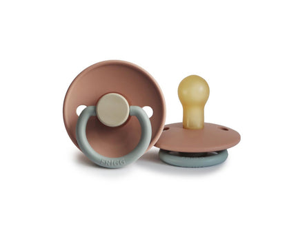 MUSHIE FRIGG Classic Colorblock Natural Rubber Baby Pacifier 1 pc