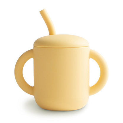 MUSHIE Silicone Training Cup + Straw